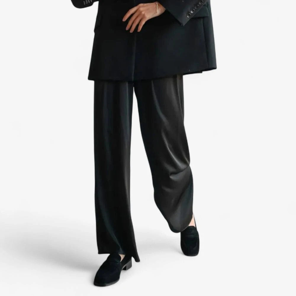 AtelierMocassin Mocassins Femme en Daim & Cuir Noir à Talon