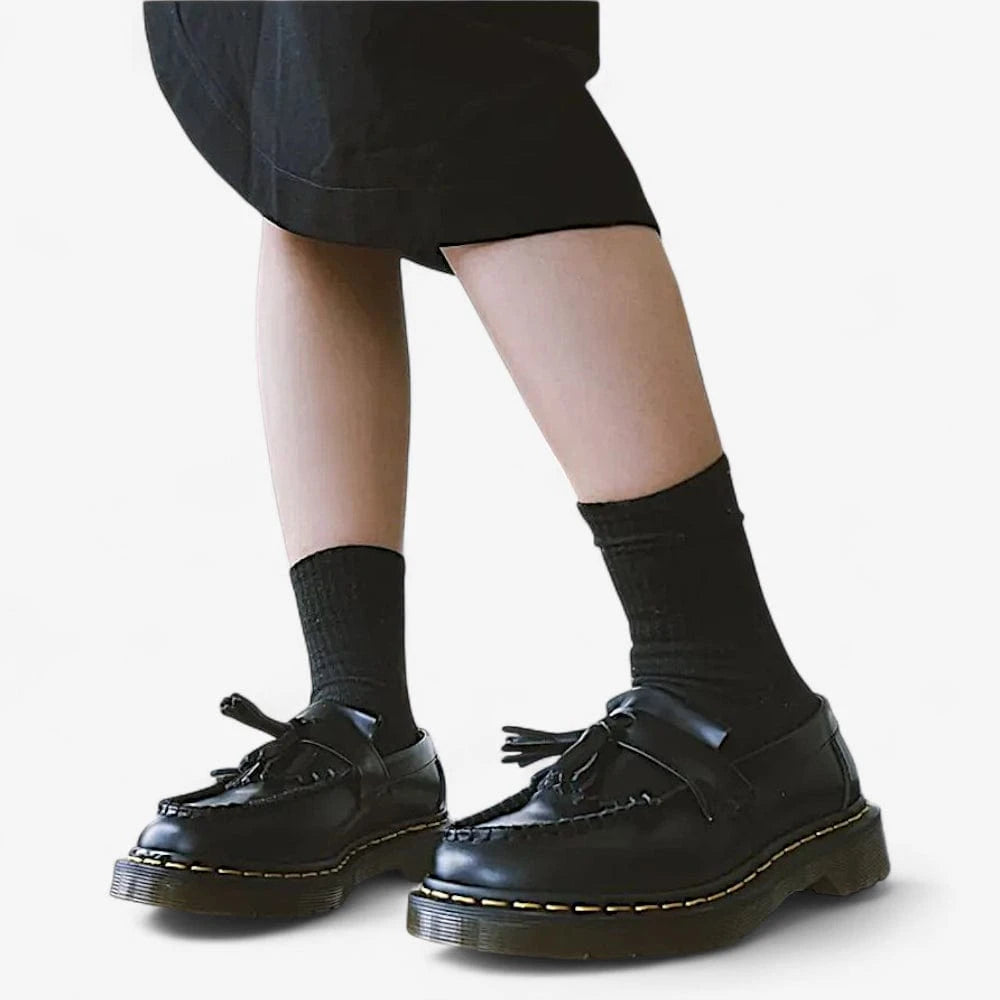 AtelierMocassin Mocassins Unisexe Noir à Gland