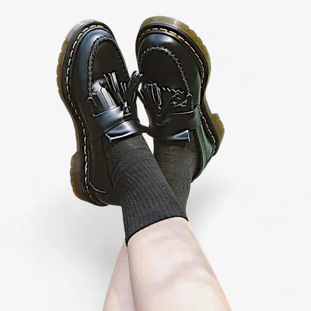 AtelierMocassin Mocassins Unisexe Noir à Gland