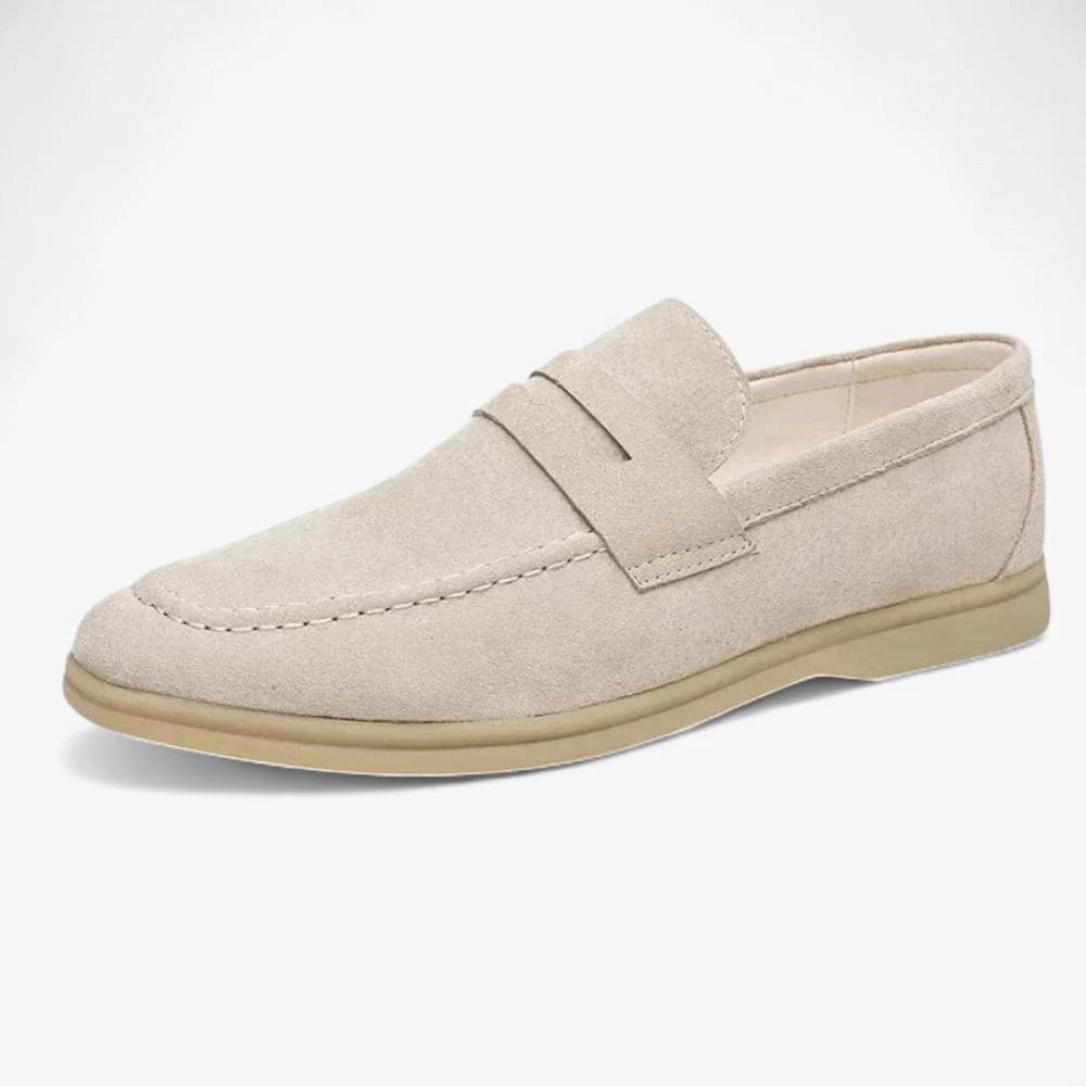 AtelierMocassin Beige / 38 Mocassins Homme en Daim Beige Décontractés