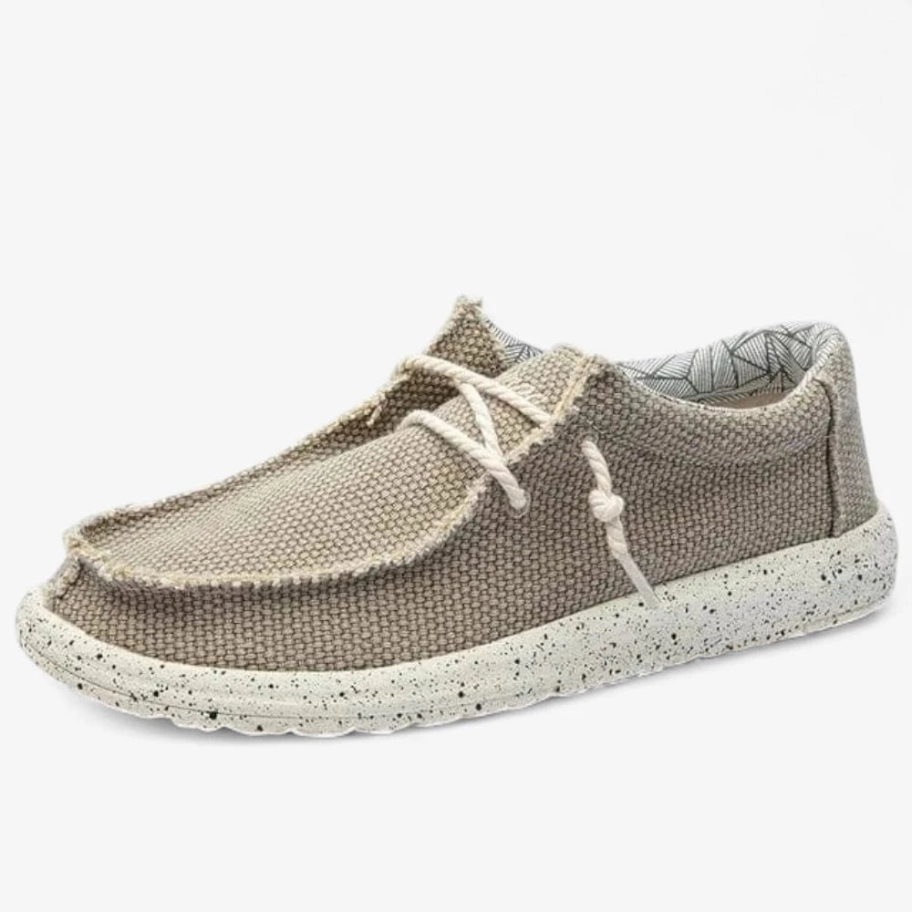 AtelierMocassin Beige / 38 Mocassins Homme en Toile Beige Décontractés