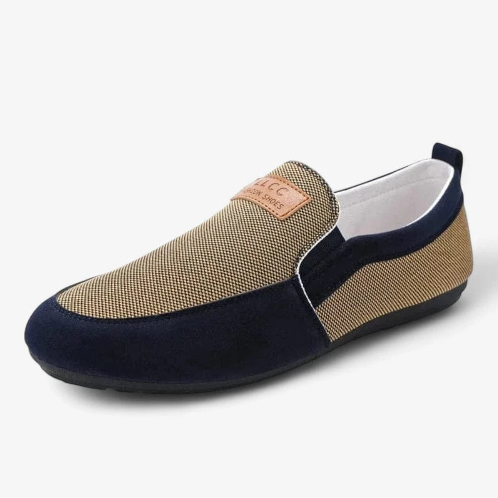 AtelierMocassin Bicolore / 39 Mocassins Homme Bicolores en Toile – Confort Casual Chic