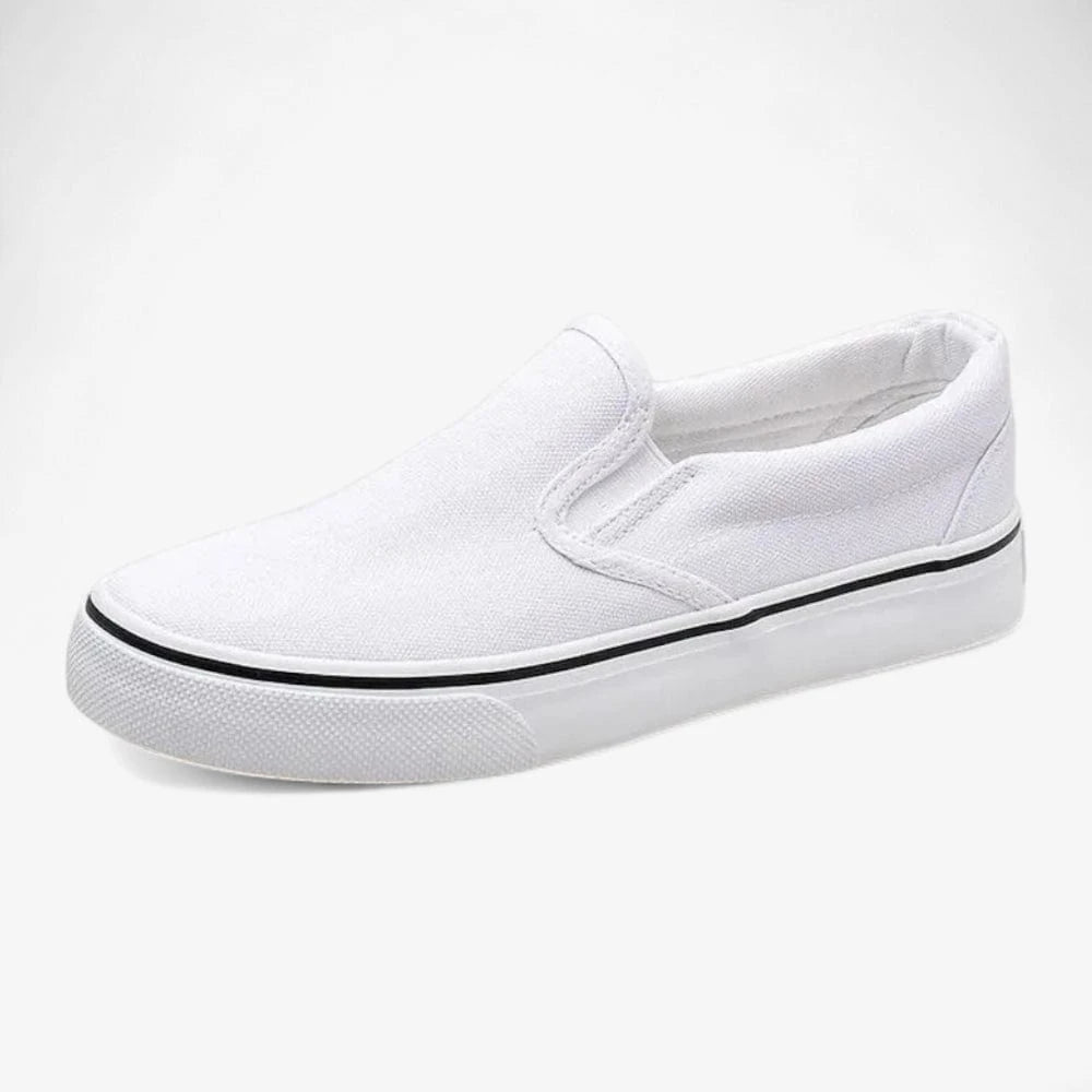AtelierMocassin Blanc / 35 Mocassins Femme en Toile Blanc Plateforme Souple