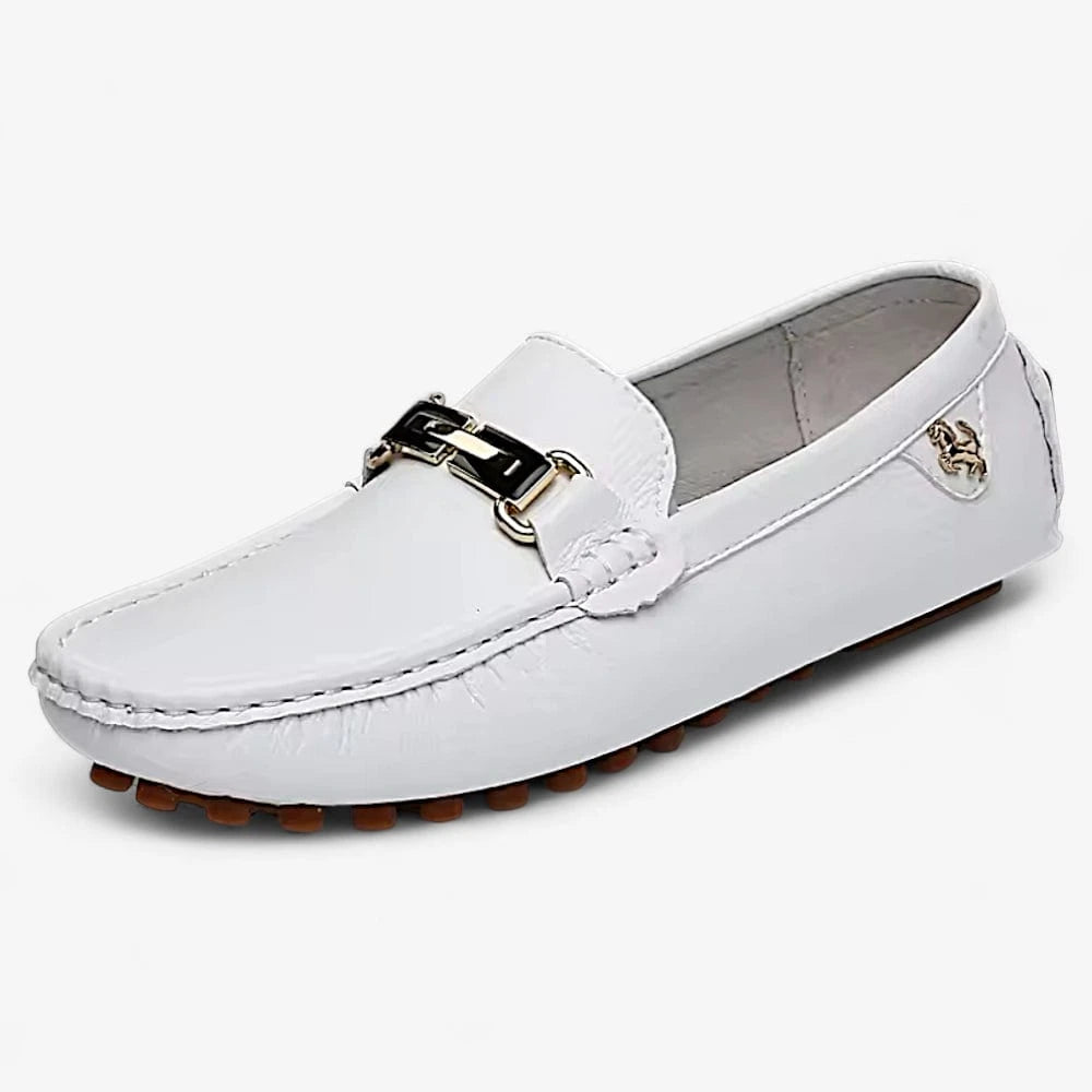 AtelierMocassin Blanc / 37 Mocassins Homme en Cuir Blanc