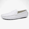 AtelierMocassin Blanc / 39 Mocassins Homme en Daim Blanc Souple