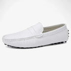 AtelierMocassin Blanc / 39 Mocassins Homme en Daim Blanc Souple