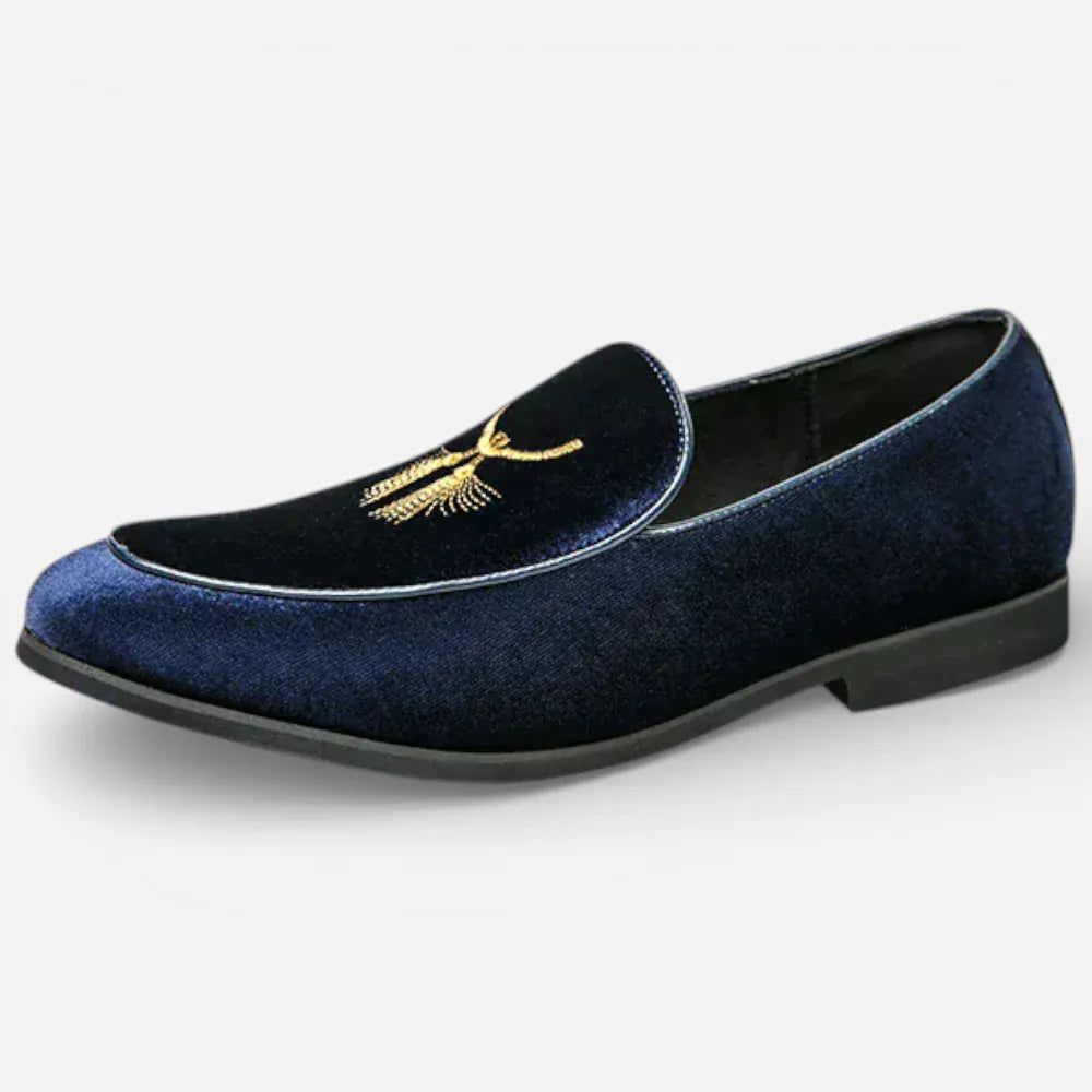 AtelierMocassin Bleu Marine / 38 Mocassins de Soirée Homme Bleu Marine