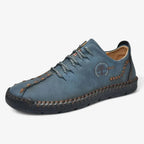 AtelierMocassin Bleu Marine / 39 Mocassins Homme en Cuir Bleu Marine Casual à Lacets – Style Confort et Moderne