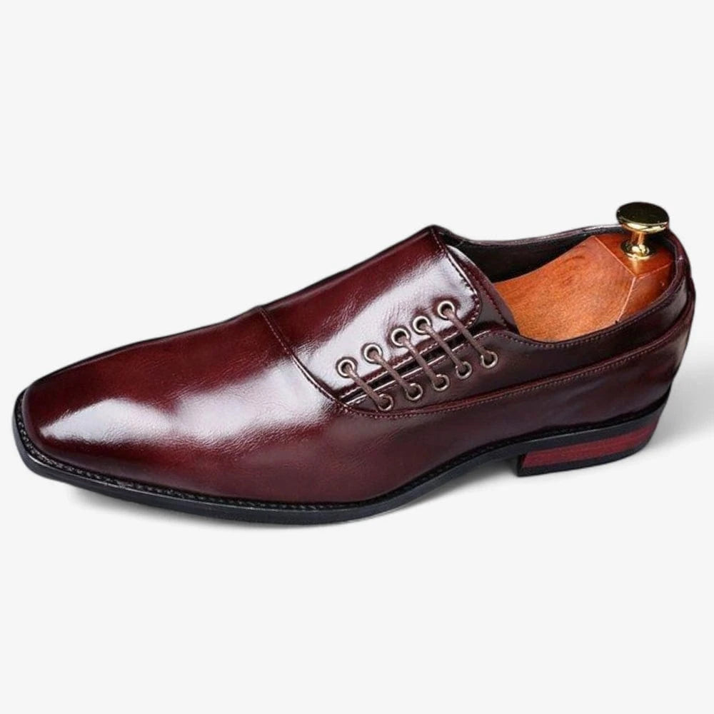 AtelierMocassin Bordeaux / 38 Mocassins Homme en Cuir Bordeaux à Lacets