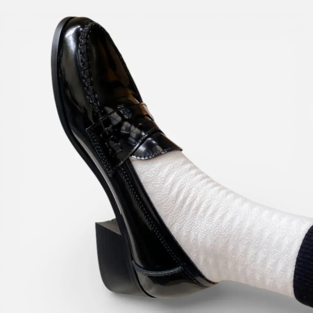 AtelierMocassin Comfortable Women's Flats Loafer Shoes Genuine Leather Casual Big Size 45 Black Brown Oxfords Chunky Shoes Slip On Handmade