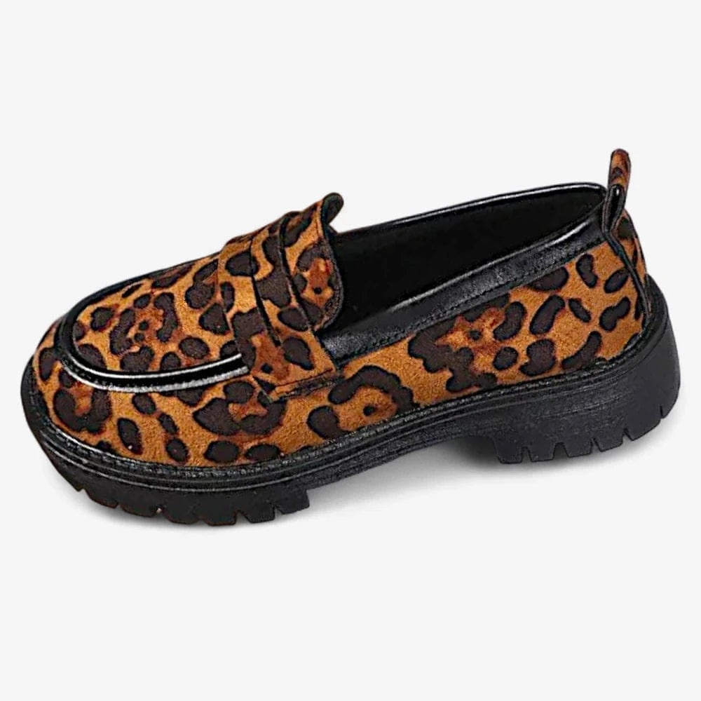 AtelierMocassin Léopard / 36 Mocassins Femme en Daim Léopard à Plateforme