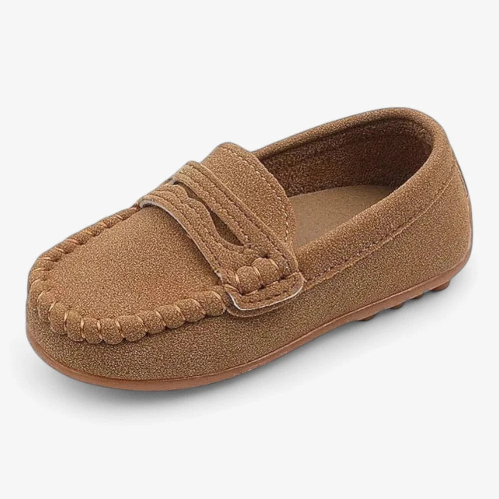 AtelierMocassin Marron / 21 Mocassins en Cuir Marron Antidérapants pour Enfant