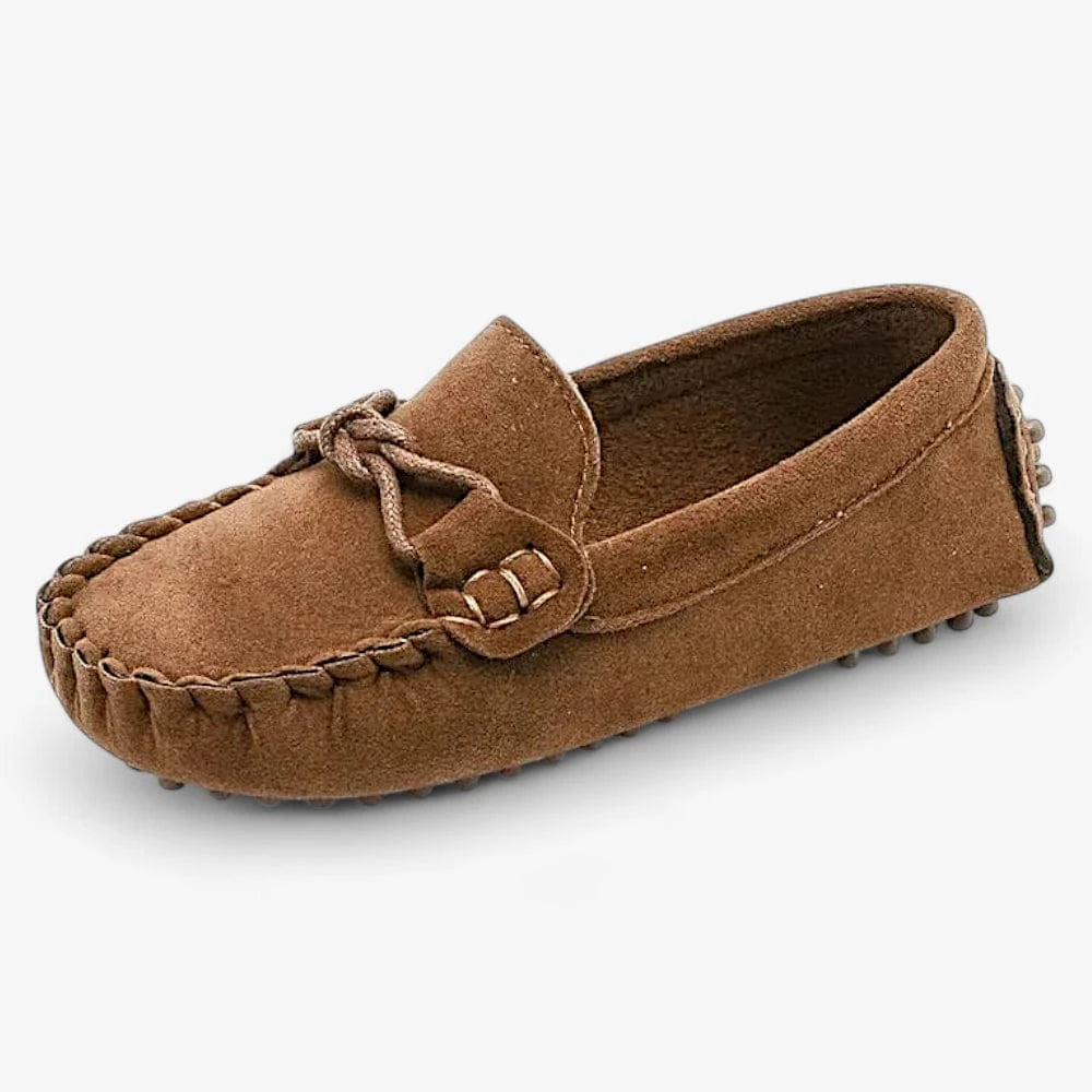 AtelierMocassin Marron / 21 Mocassins Enfant en Cuir Marron Souple