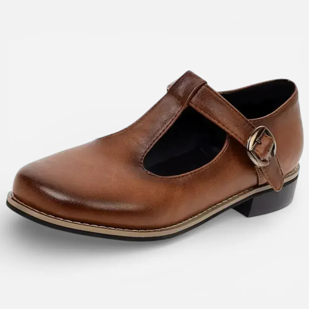 AtelierMocassin Marron / 3.5 Mocassins Marron Femme à Sangle