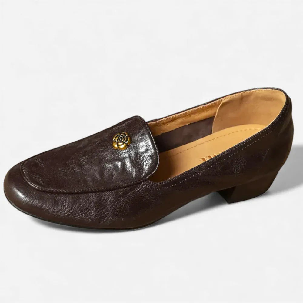 AtelierMocassin Marron / 33 Mocassins Femme Slip-On en Peau de Mouton Marron