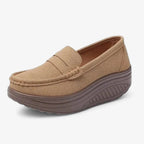 AtelierMocassin Marron / 35 Mocassins Compensés Femme Marron en Daim