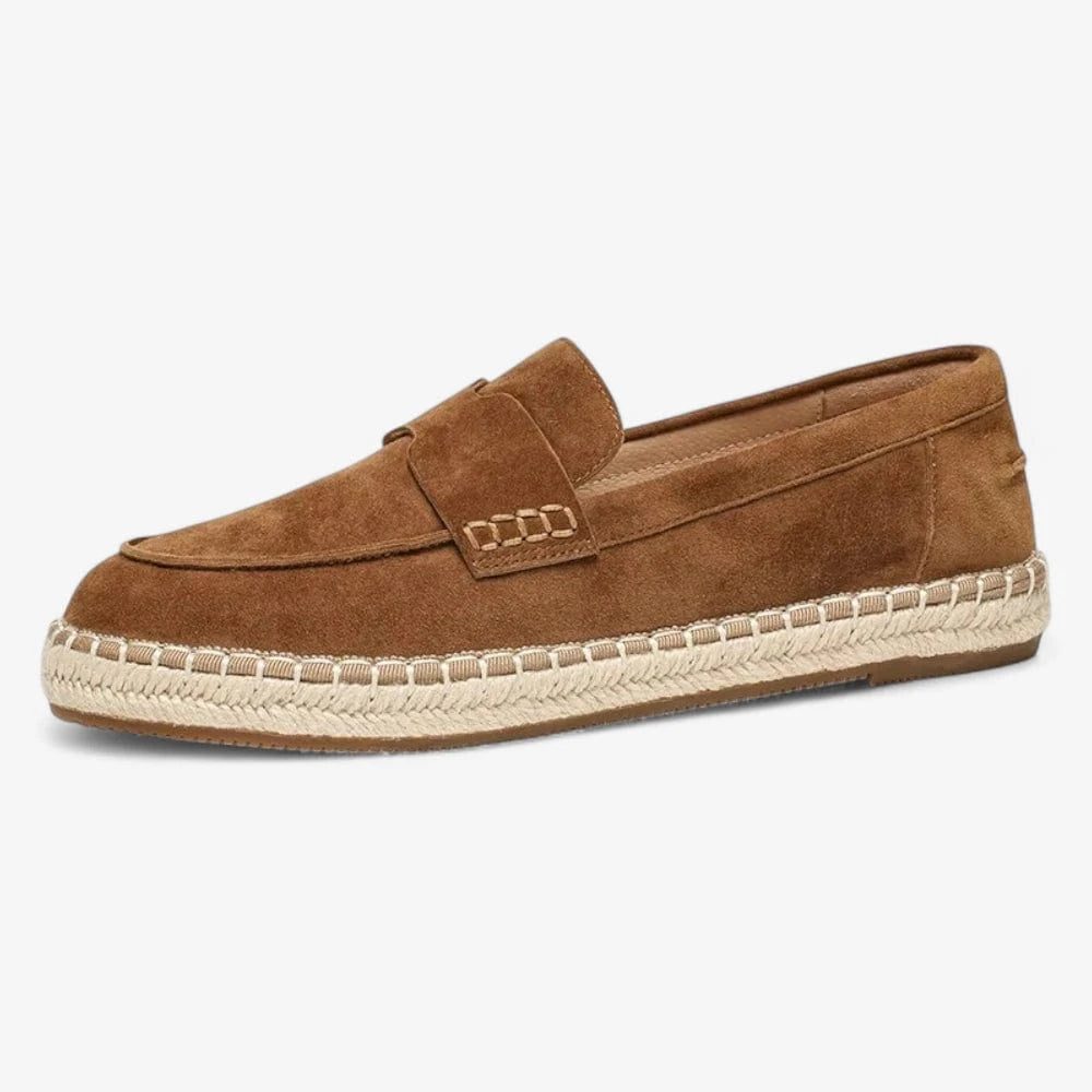AtelierMocassin Marron / 35 Mocassins Femme Plats en Daim Marron