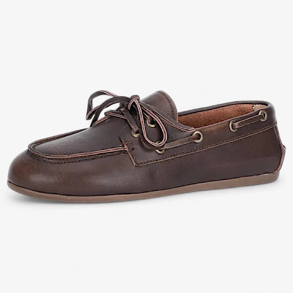 AtelierMocassin Marron / 36 Mocassins Bateau Femme en Cuir Marron