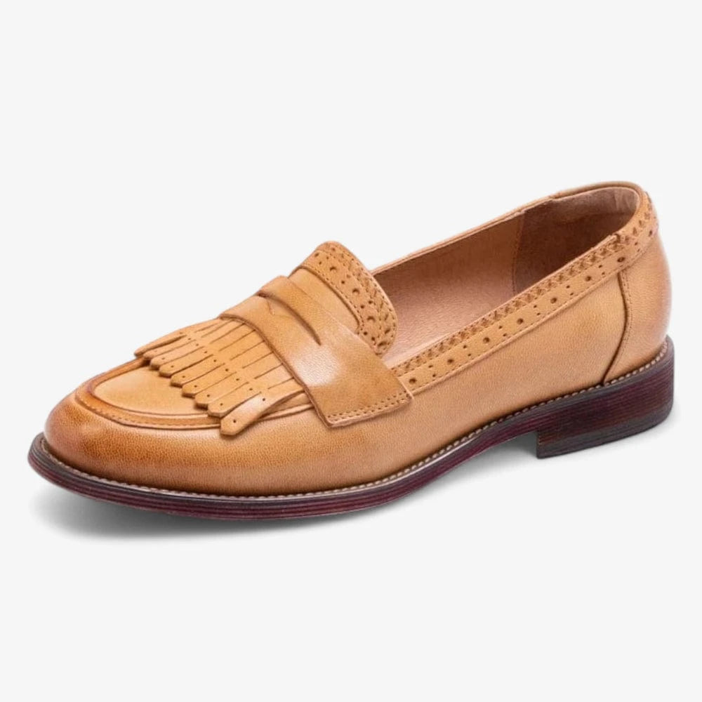 AtelierMocassin Marron / 36 Mocassins Femme en Cuir Marron à Franges