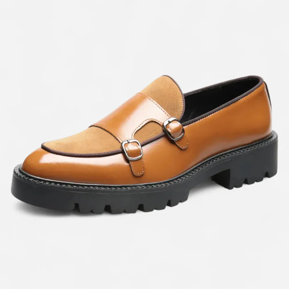 AtelierMocassin Marron / 38 Mocassin Homme en Cuir Plateforme Marron Vernis