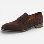 AtelierMocassin Marron / 38 Mocassin Homme en Daim & Cuir Marron