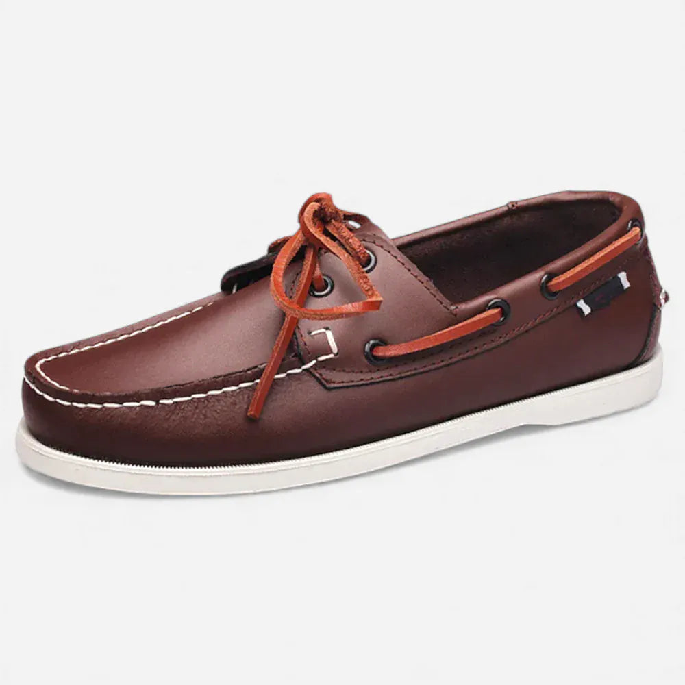 AtelierMocassin Marron / 38 Mocassins Homme Bateau en Cuir Marron