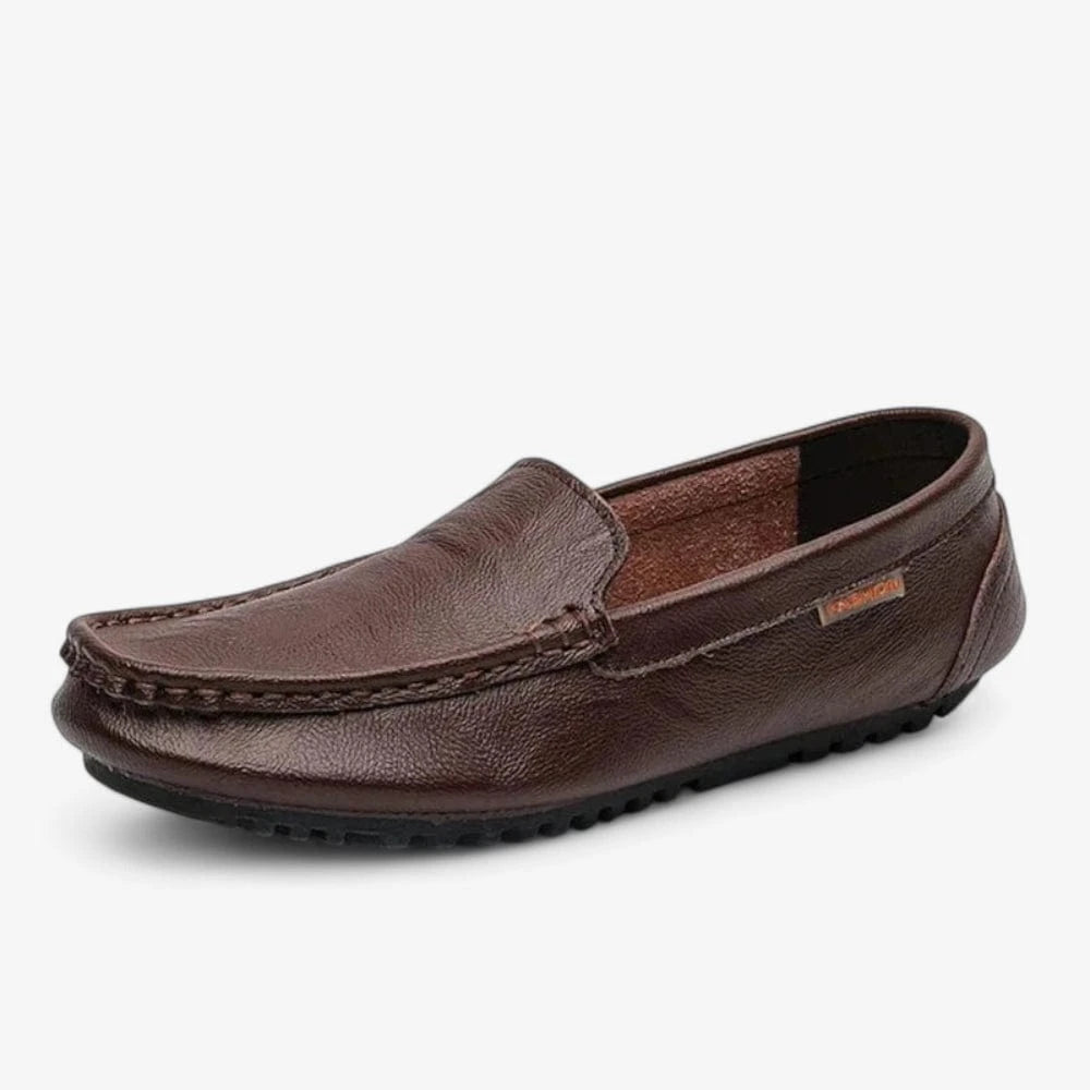 AtelierMocassin Marron / 38 Mocassins Homme en Cuir Marron – Confort & Élégance