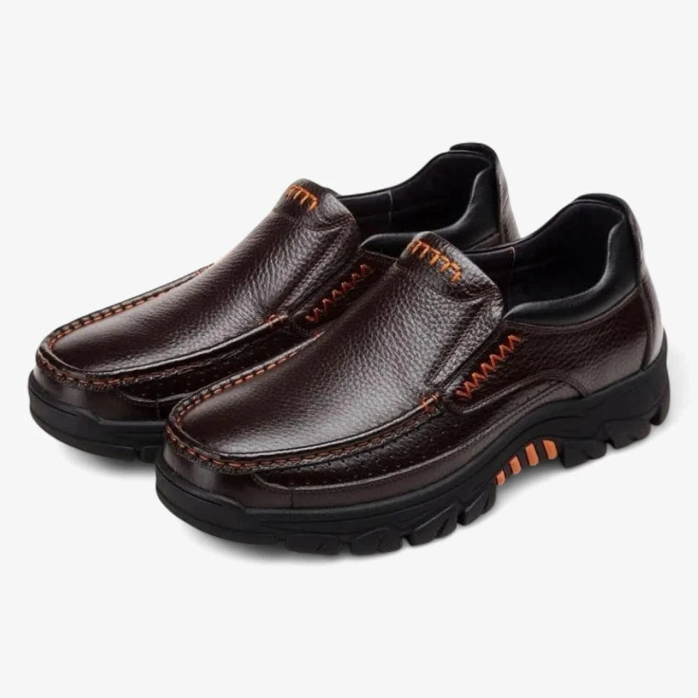 AtelierMocassin Marron / 39 Mocassins Homme en Cuir Marron Semelle Antidérapante