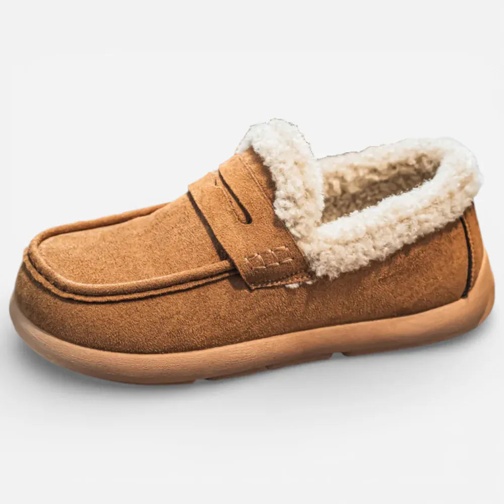 AtelierMocassin Marron / 39 Mocassins Homme Hiver Marron de Conduite Slip-On