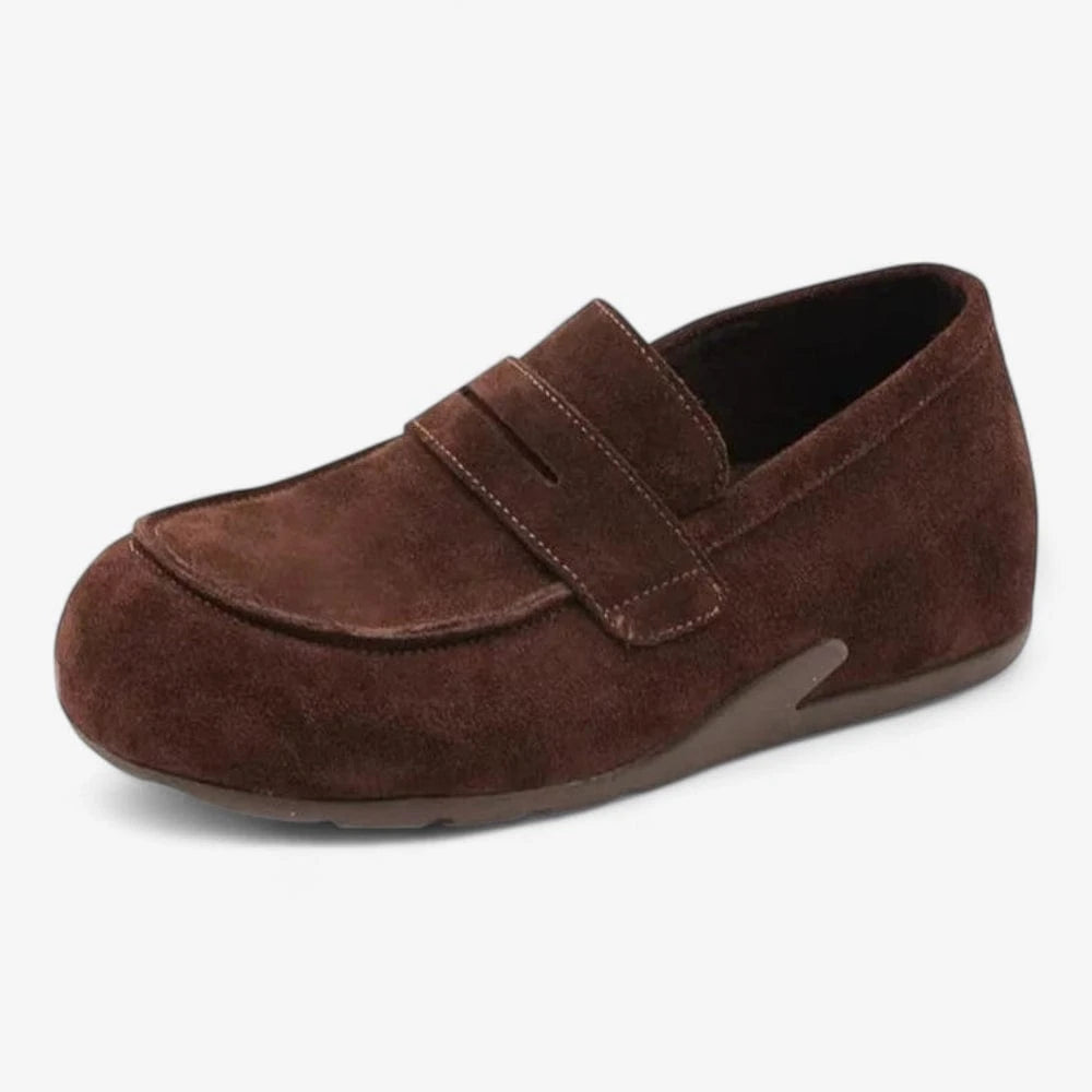 AtelierMocassin Marron Foncé / 35 Mocassins Femme en Cuir Marron Foncé