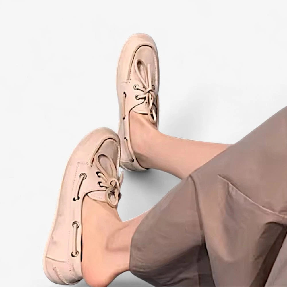 AtelierMocassin Mocassins Bateau Femme en Cuir Blanc