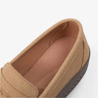 AtelierMocassin Mocassins Compensés Femme Marron en Daim