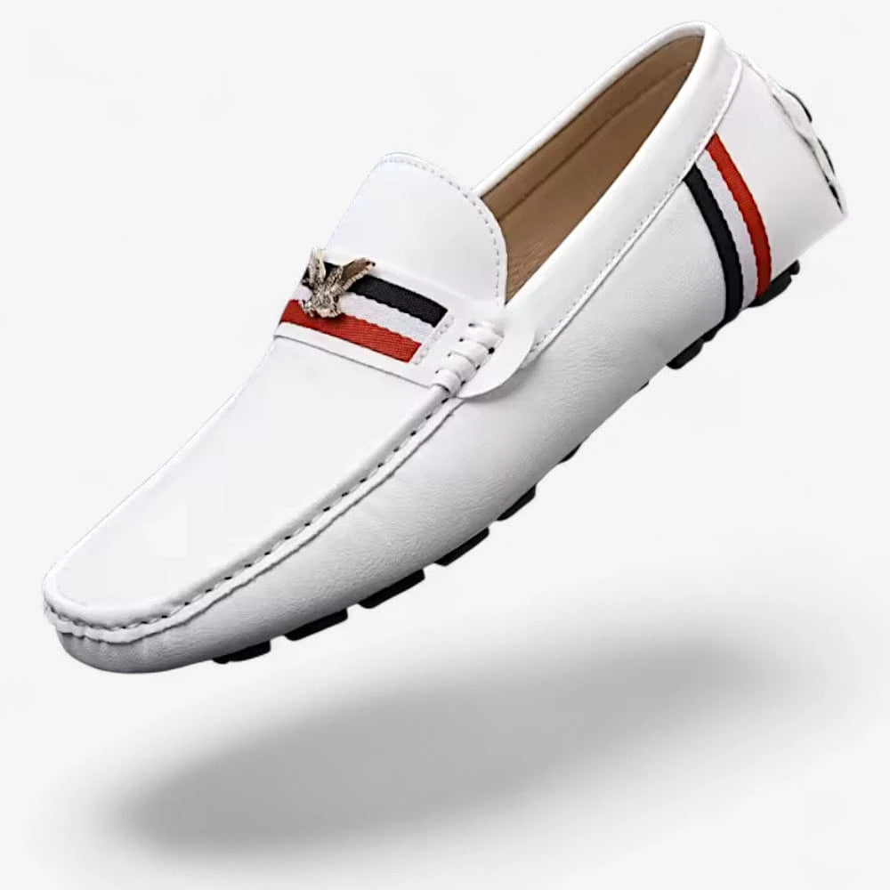AtelierMocassin Mocassins de Conduite Homme en Cuir Blanc