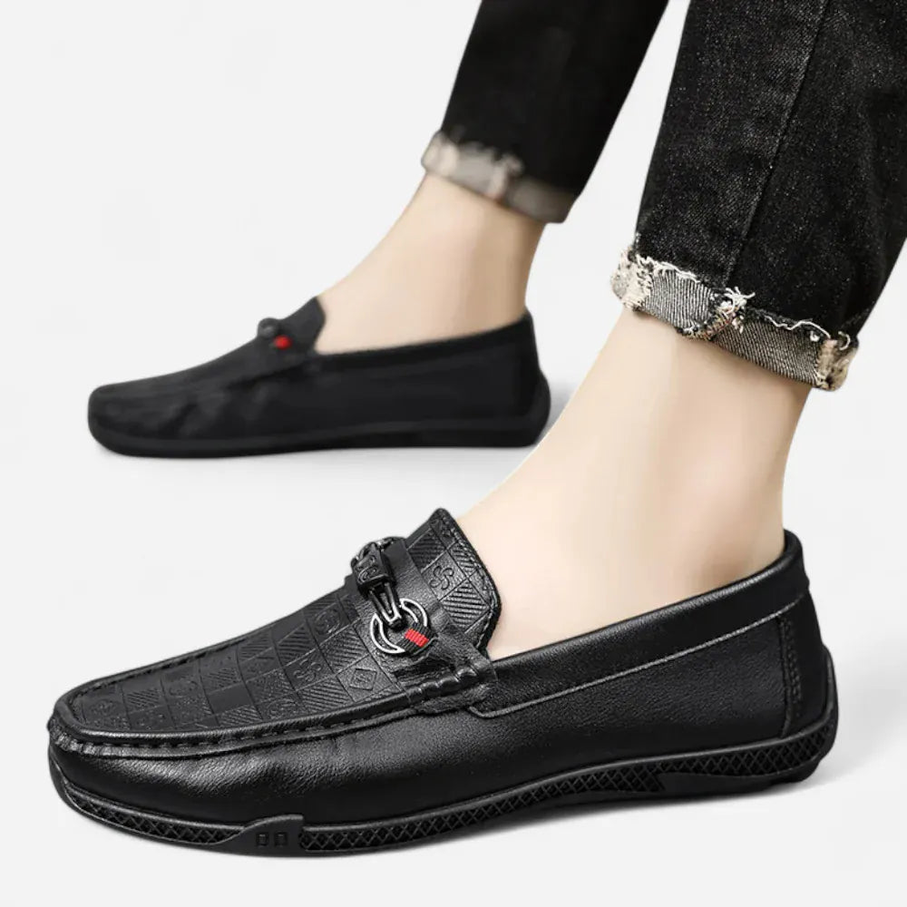 AtelierMocassin Mocassins de Conduite Homme en Cuir Noir