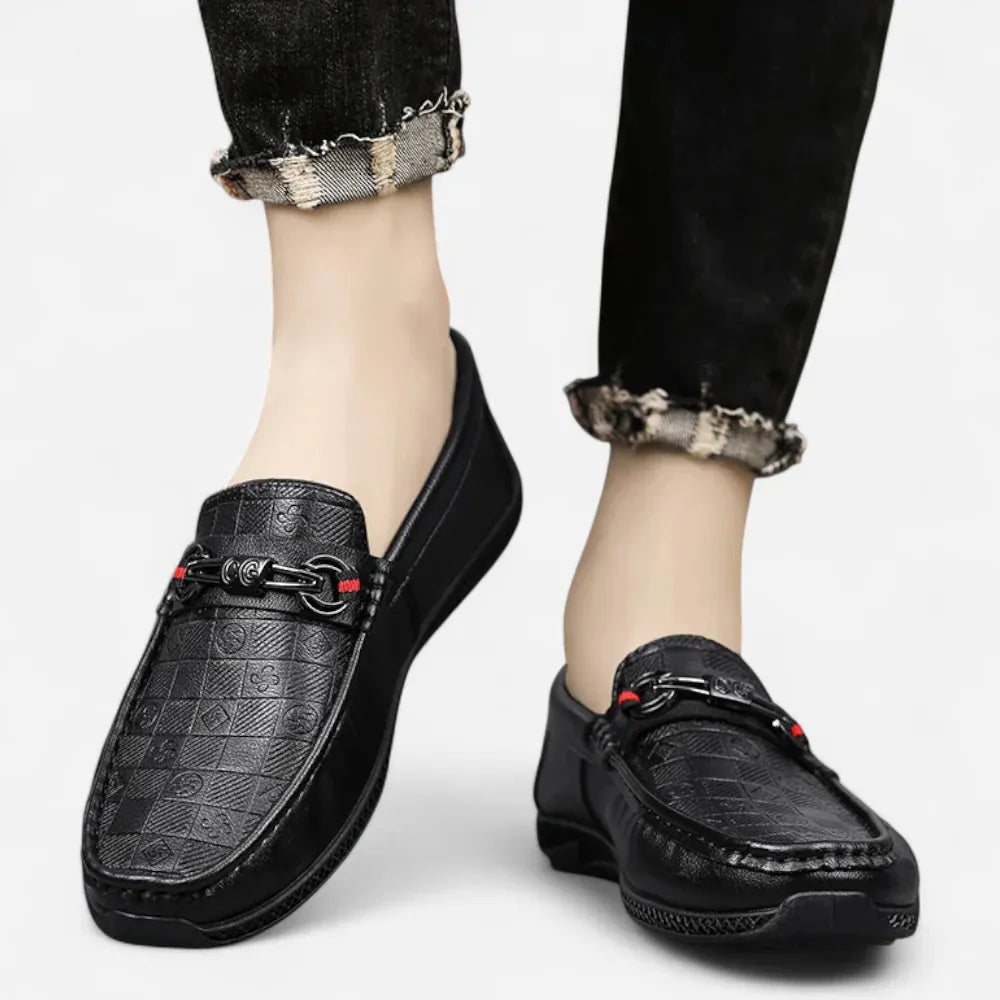 AtelierMocassin Mocassins de Conduite Homme en Cuir Noir