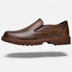 AtelierMocassin Mocassins Décontractés Homme en Cuir Marron Slip-On