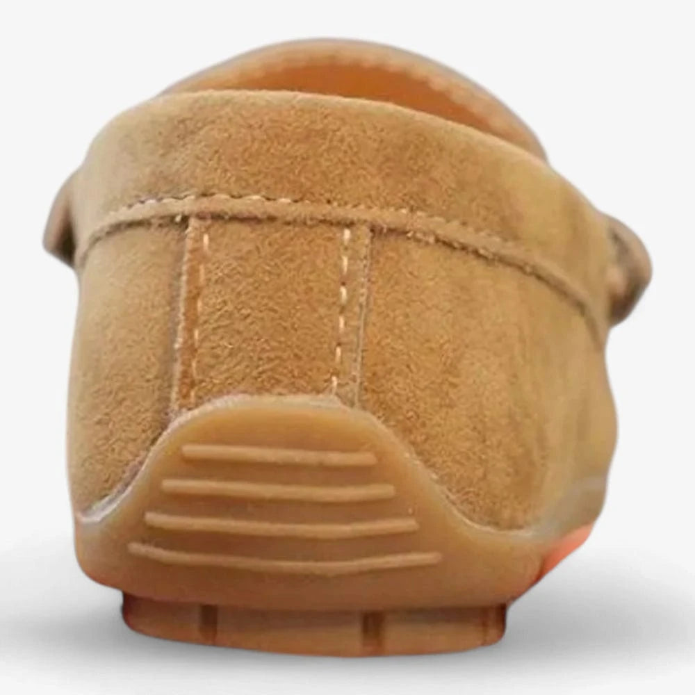 AtelierMocassin Mocassins en Cuir Marron Antidérapants pour Enfant