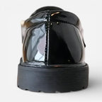 AtelierMocassin Mocassins Enfant en Cuir Verni Noir