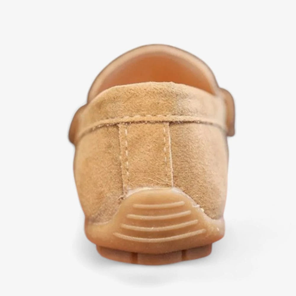 AtelierMocassin Mocassins Enfant en Daim Marron