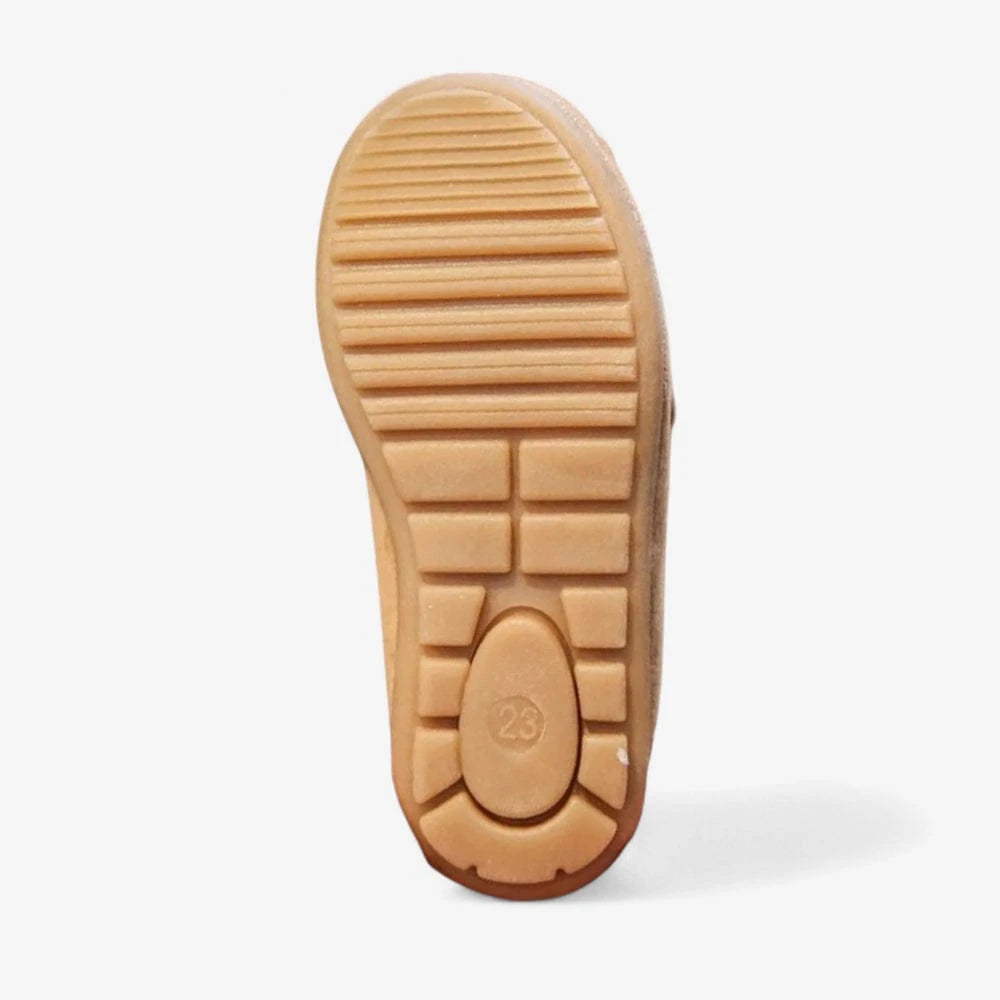 AtelierMocassin Mocassins Enfant en Daim Marron