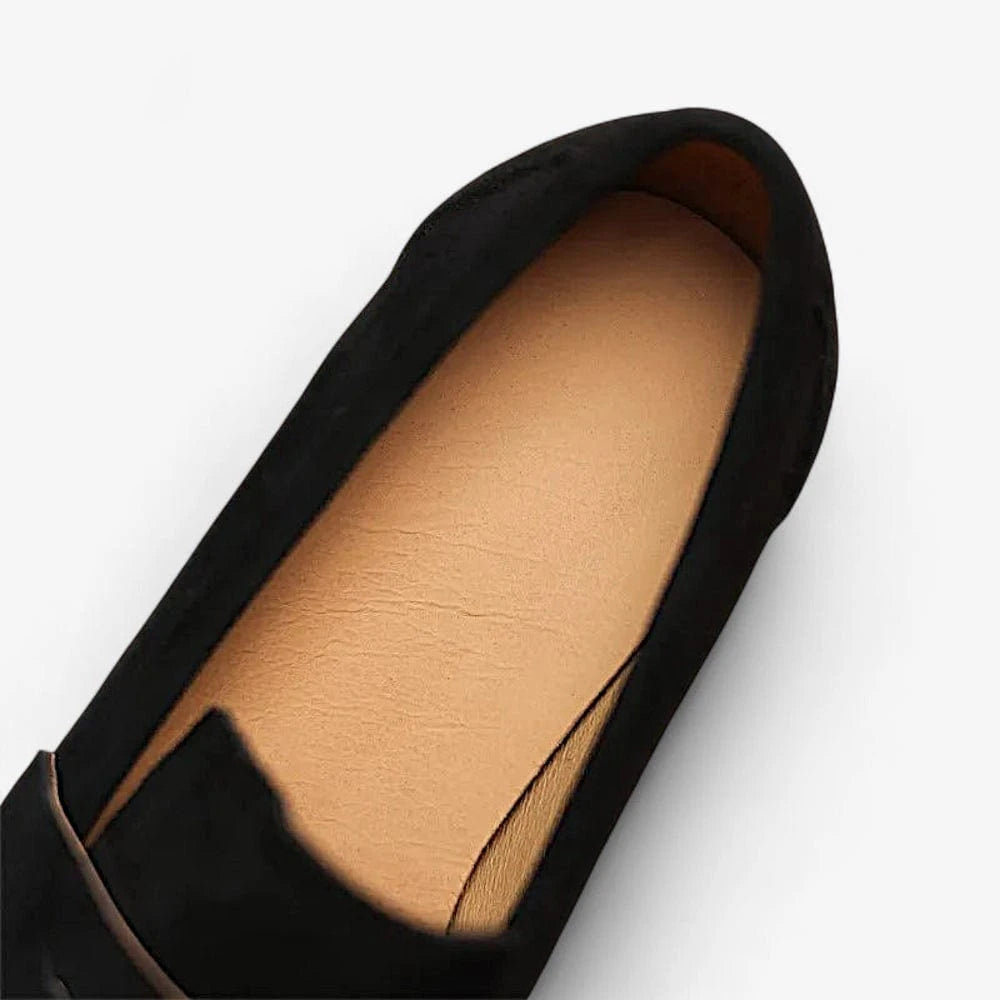AtelierMocassin Mocassins Femme à Talon en Daim Noir