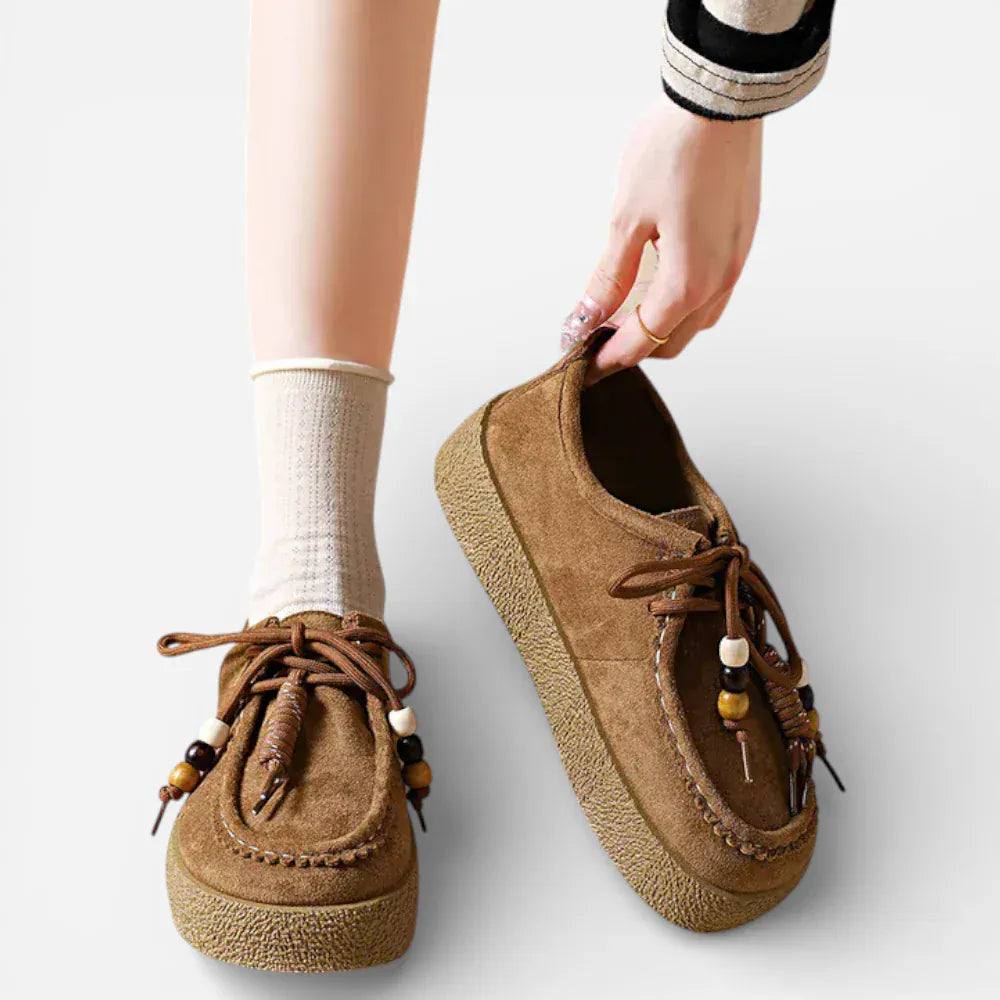 AtelierMocassin Mocassins Femme Derby Marron