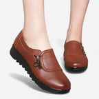 AtelierMocassin Mocassins Femme en Cuir Marron à Fermeture Éclair