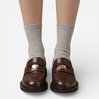 AtelierMocassin Mocassins Femme en Cuir Marron Penny Loafer