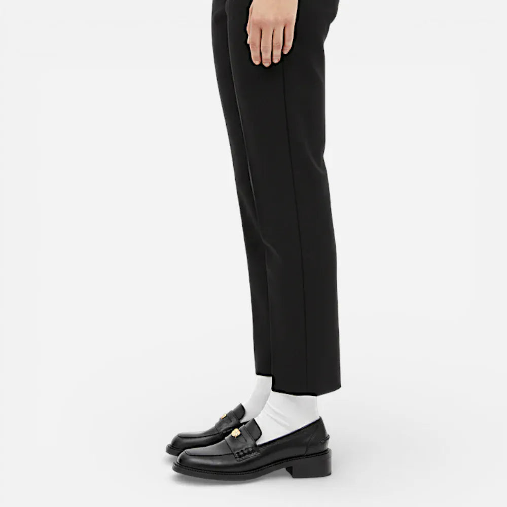 AtelierMocassin Mocassins Femme en Cuir Noir Penny Loafer