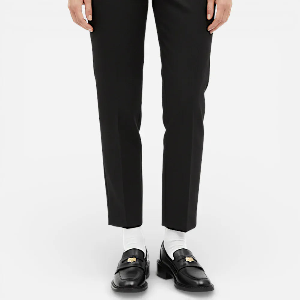 AtelierMocassin Mocassins Femme en Cuir Noir Penny Loafer