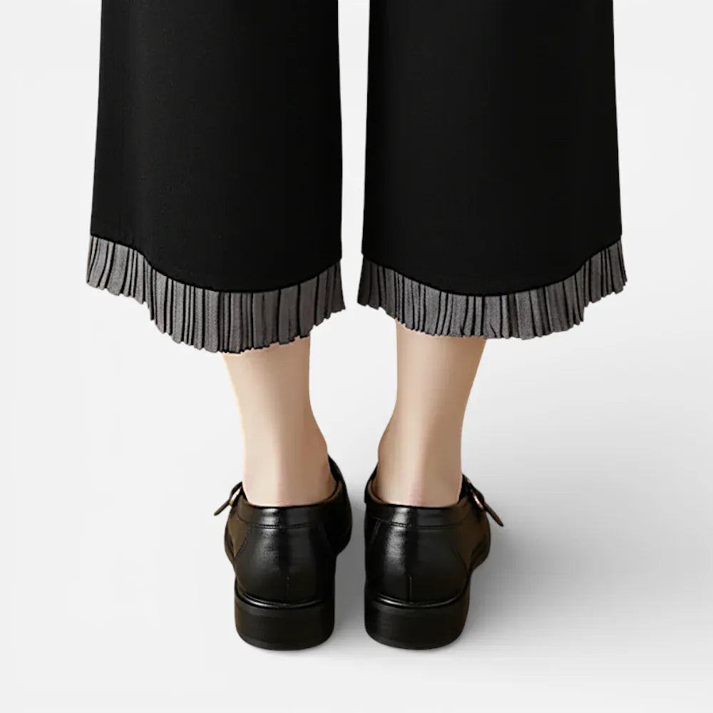 AtelierMocassin Mocassins Femme en Cuir Noir Slip-On