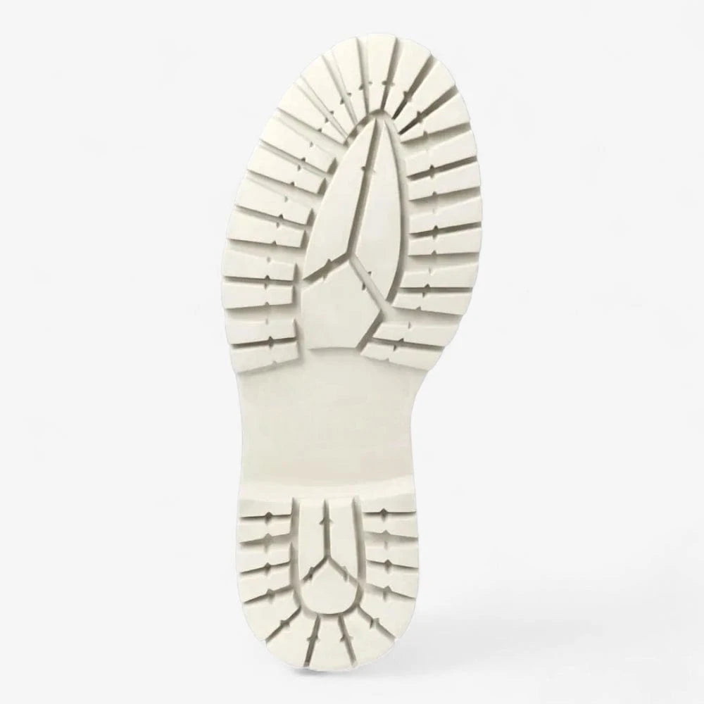 AtelierMocassin Mocassins Femme en Cuir Vernis Beige Plateforme