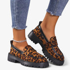 AtelierMocassin Mocassins Femme en Daim Léopard à Plateforme