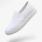 AtelierMocassin Mocassins Femme en Toile Blanc Antidérapant